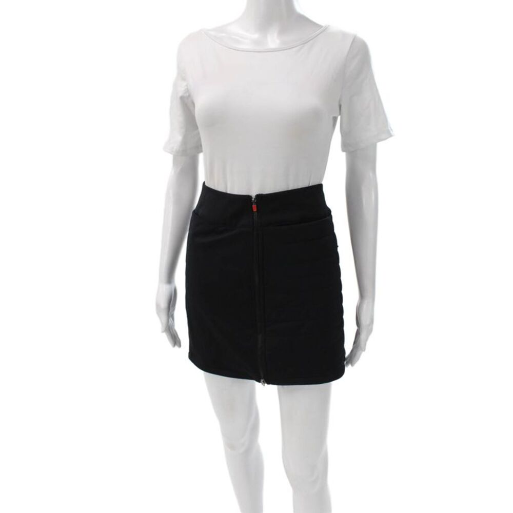 Renwick Women Straight Pencil Skirt Black Nylon Zip Athleisure Size S